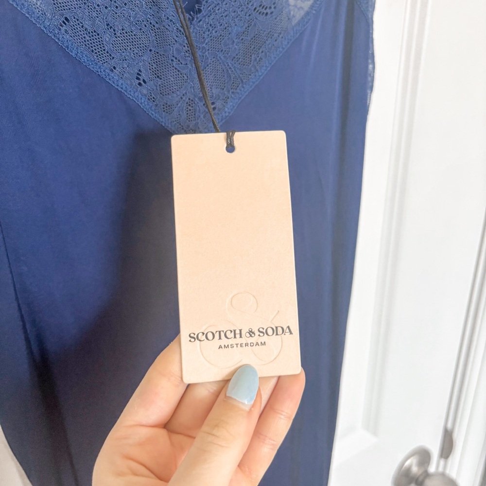 NEW Scotch & Soda Cami Maxi Dress Lace Slip - Picture 6 of 9